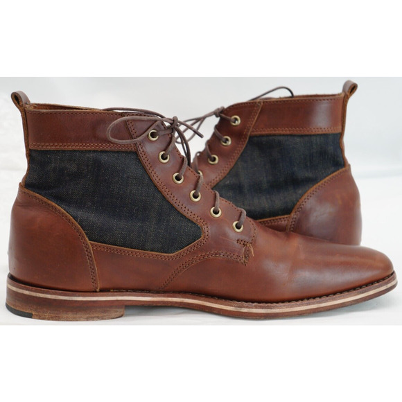 $499.00 HELM Boots Men's Lace-up Leather Brown MADE IN USA - Size 10 - Picture 9 of 11